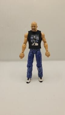 WWE Elite Stone Cold Steve Austin Mattel JCJ40 Figure Cloth Shirt Jeans Loose